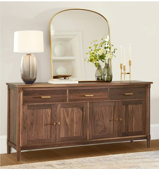 REFIND GLAM RUSTIC SIDEBOARD BUFFET WITH 2 LARGE CABINETS