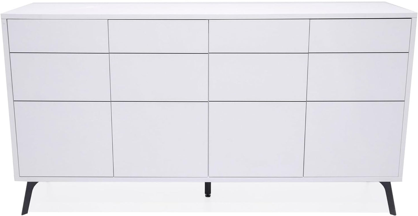 Tom Sideboard | Buffet Cabinet with Storage | 4 Door Sideboard Cabinet | Multifunctional Buffets & Sideboards | Credenza with Soft Closing Hinges | Media Console Table with Storage