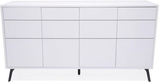 Tom Sideboard | Buffet Cabinet with Storage | 4 Door Sideboard Cabinet | Multifunctional Buffets & Sideboards | Credenza with Soft Closing Hinges | Media Console Table with Storage